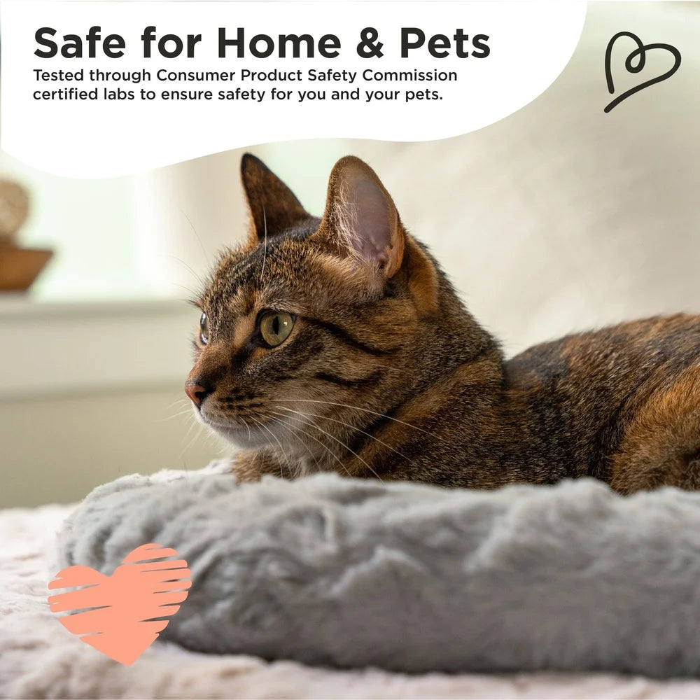 DUTRIEUX Self Warming Faux Fur Donut Cat Bed Joint Relief