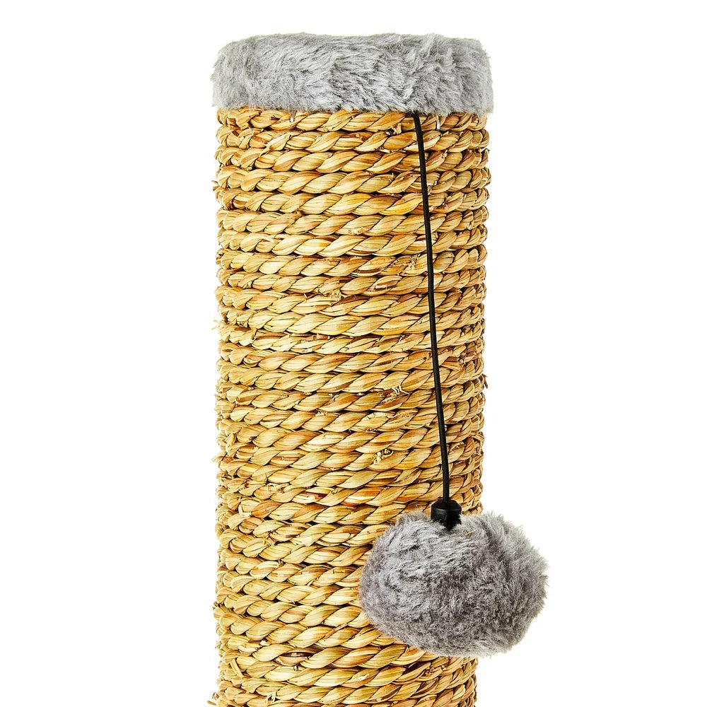 XMSJ Seagrass Cat Scratch Post With Dangle Toys Durable