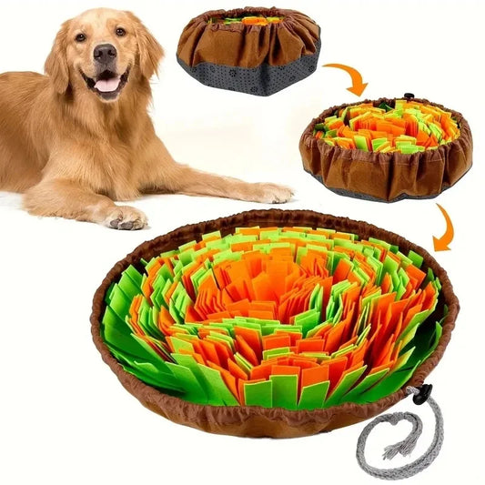 Washable Felt Sniffing Pad For Dogs Foldable Slow Feeding Mat