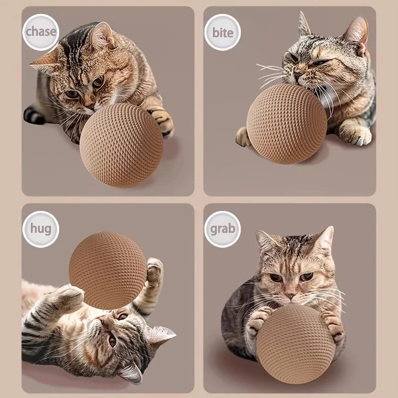 Sisal Cat Ball Toy Interactive Scratcher And Dental Chew Toy