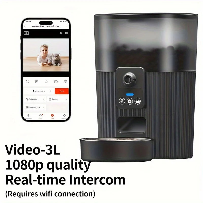 PAPIFEED Cat Automatic Feeder Smart Pet Food Dispenser WiFi