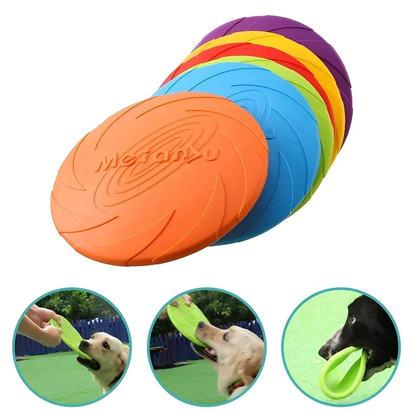 Dog Flying Disc Toy For Outdoor Play Chew Interactive Training