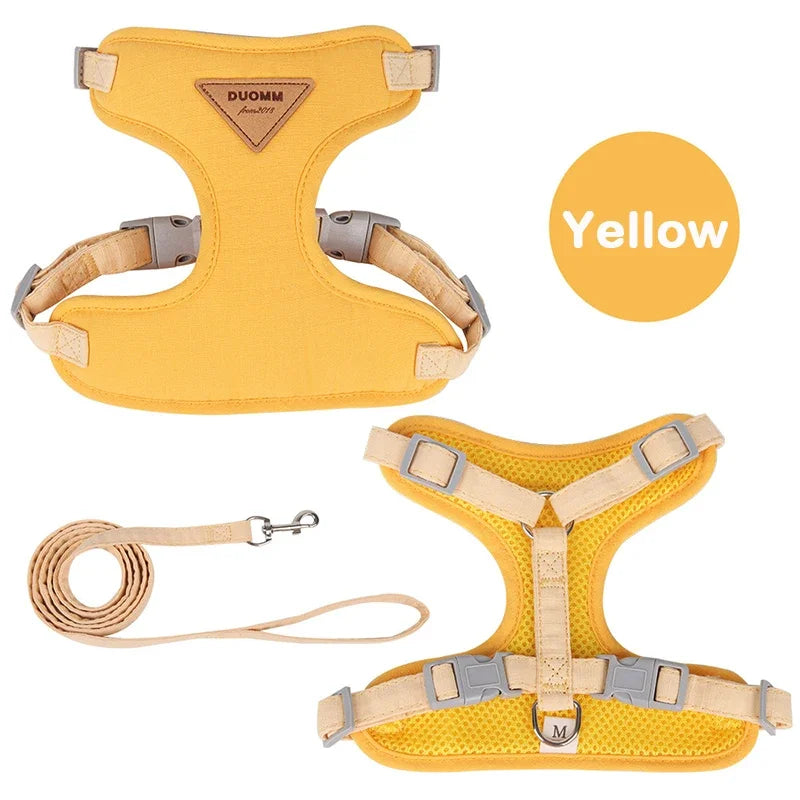 Breathable Puppy Harness and Leash Set for Small Dogs