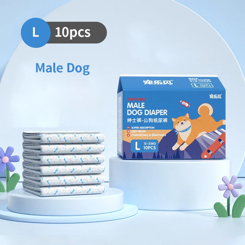 Female Dog Diapers Super Absorbent Leakproof Breathable Nappies
