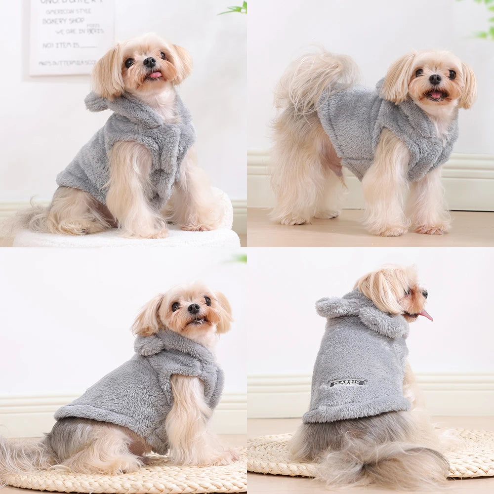 Soft Fleece Pet Hoodie Coat For Dogs And Cats